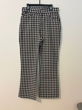 Free People Black & White Gingham Pants